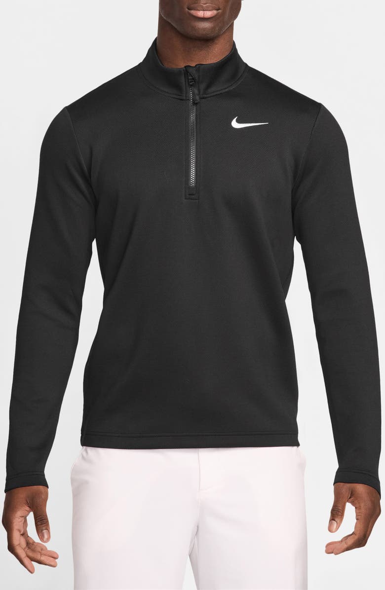 Nike Victory Dri-FIT Therma Flex Golf Half Zip, Main, color, Black/ White