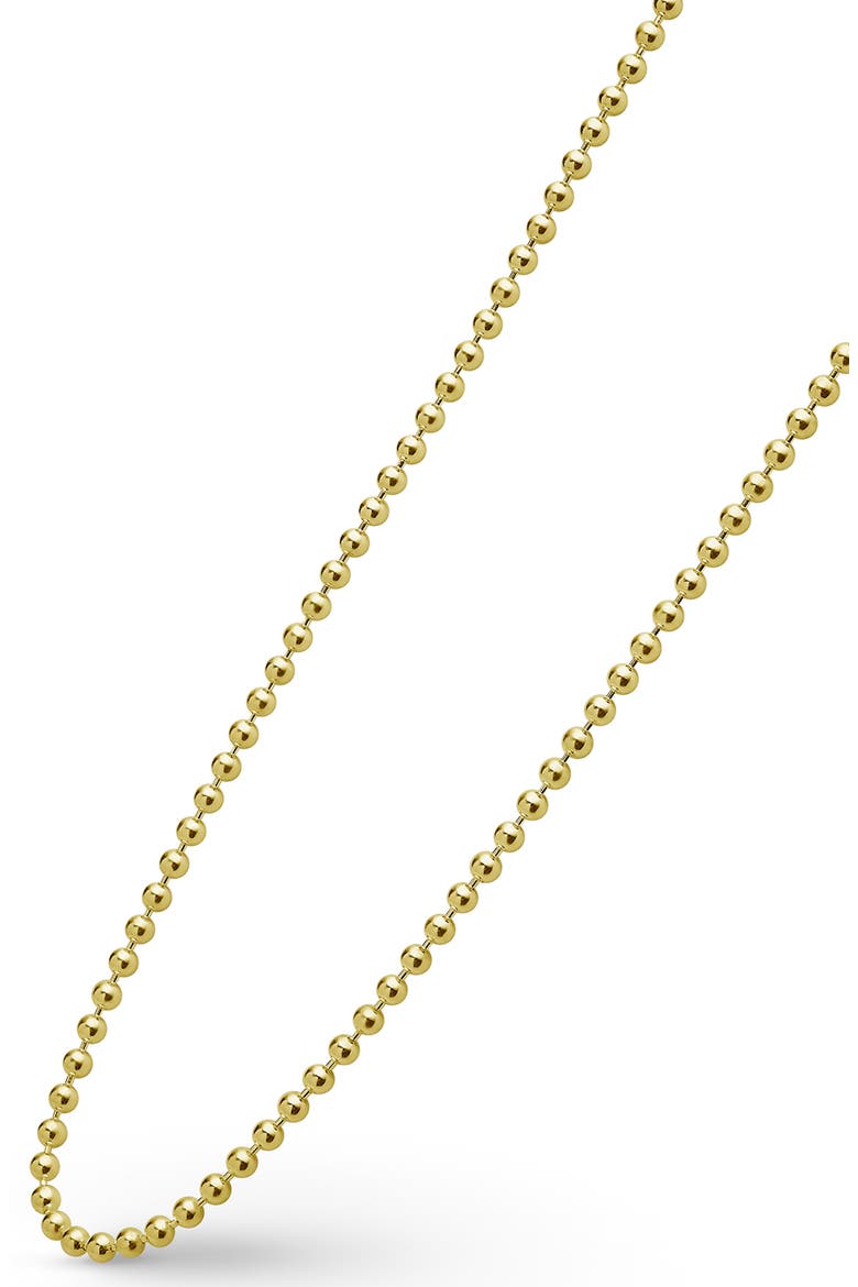 Men's 18K Gold Anthem 2.5mm Ball Chain Necklace, Alternate, color, GOLD