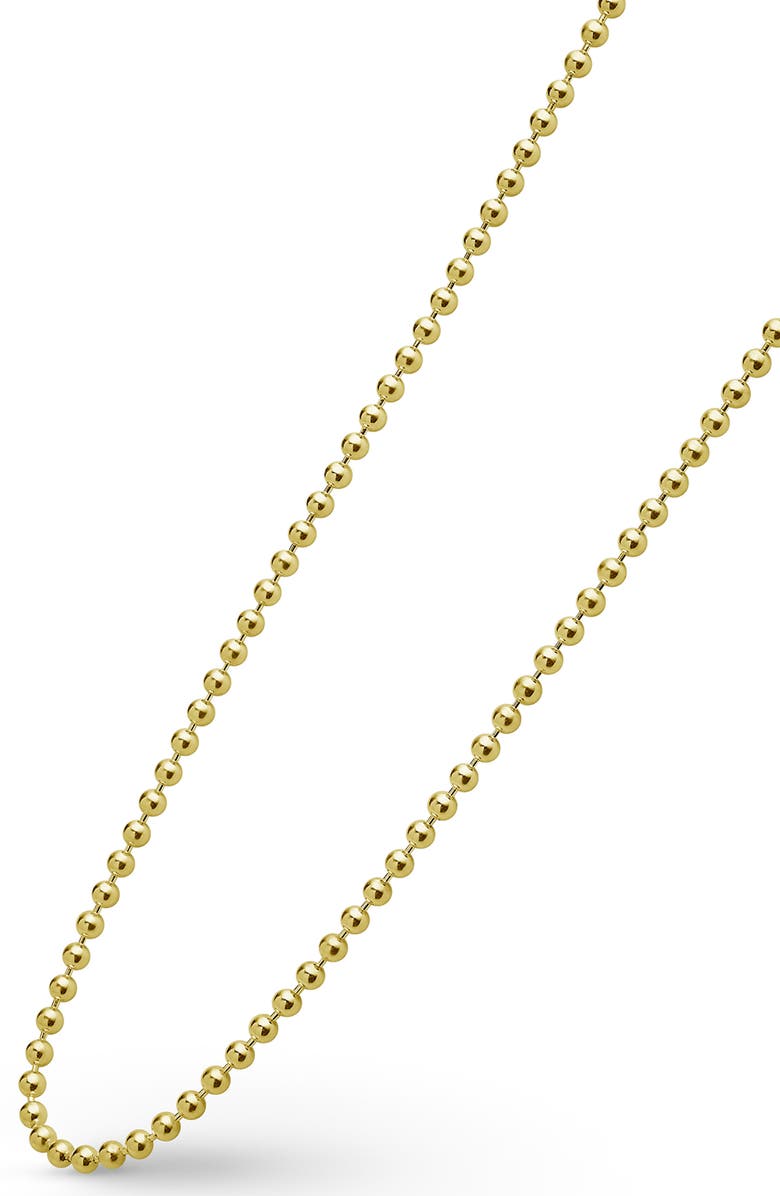 LAGOS Men's 18K Gold Anthem 2.5mm Ball Chain Necklace, Alternate, color, Gold