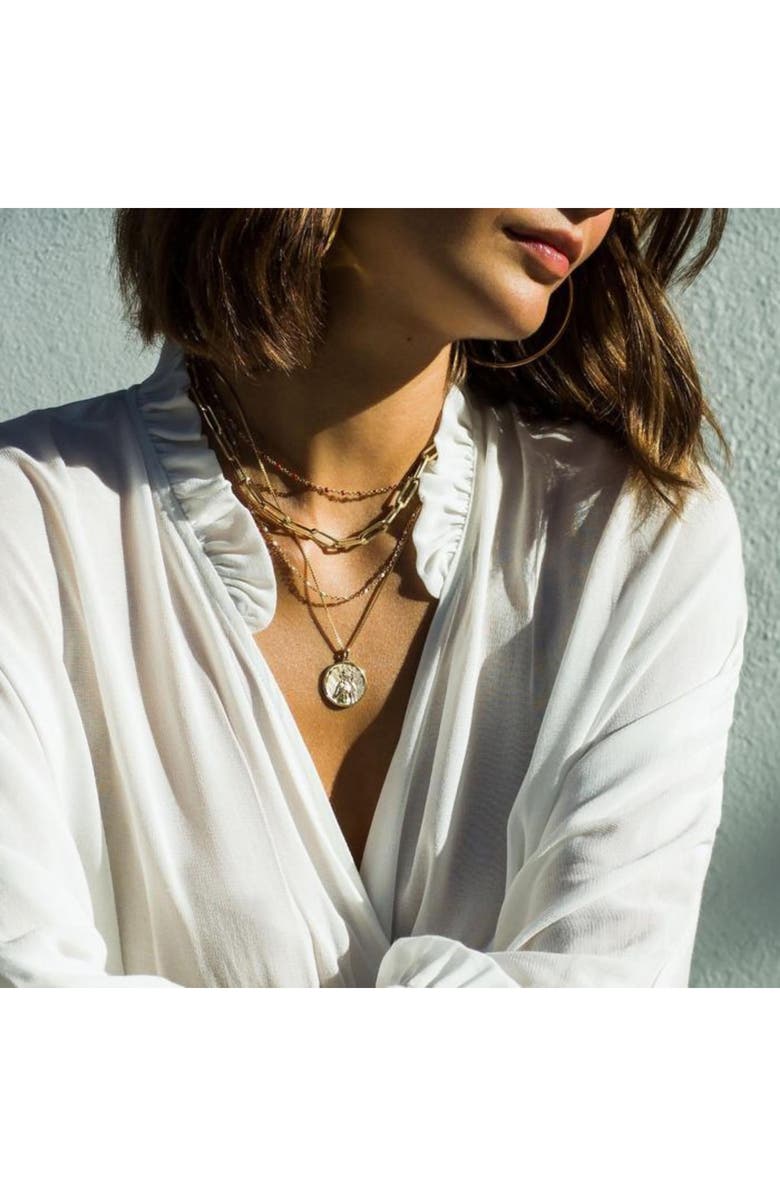 Awe Inspired Chunky Paper Clip Necklace, Alternate, color, 