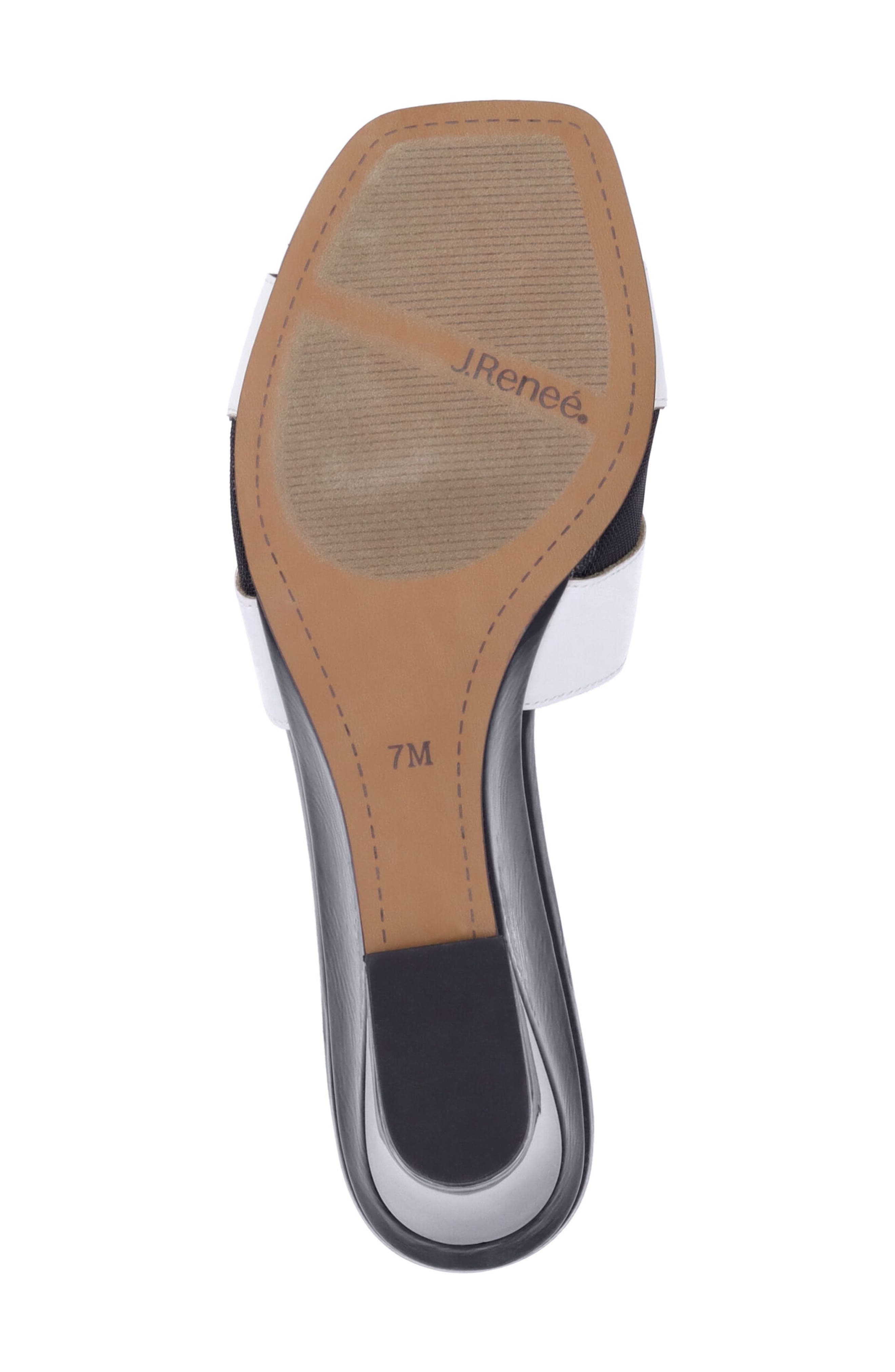 J. Reneé Zahra Wedge Slide Sandal, Alternate, color, White/ Black
