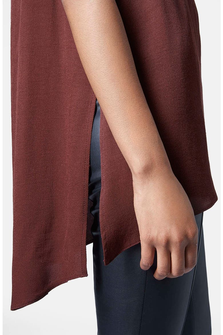 Textured Sleeveless Tunic, Alternate, color, BROWN