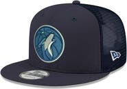 New Era Men's New Era Navy Minnesota Timberwolves Core Logo Meshback 9FIFTY Snapback Hat