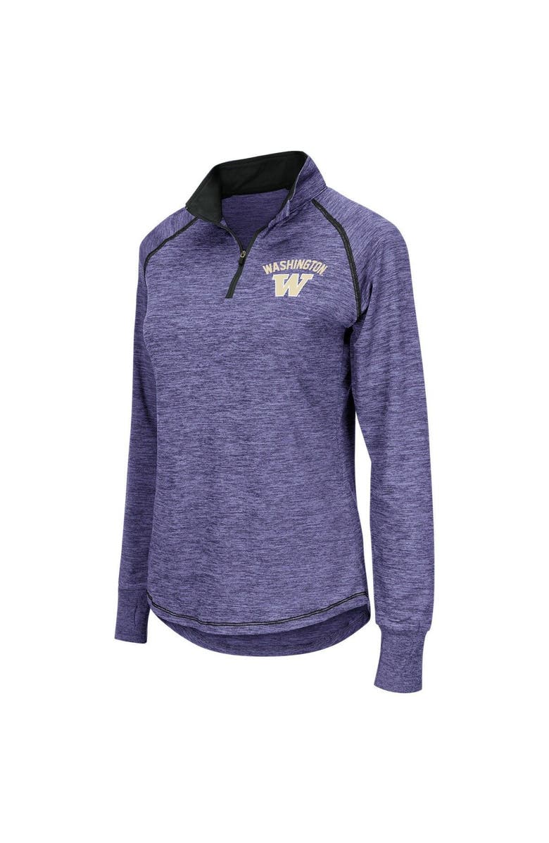 COLOSSEUM Women's Colosseum Purple Washington Huskies Bikram Quarter-Zip Pullover Jacket, Alternate, color, 