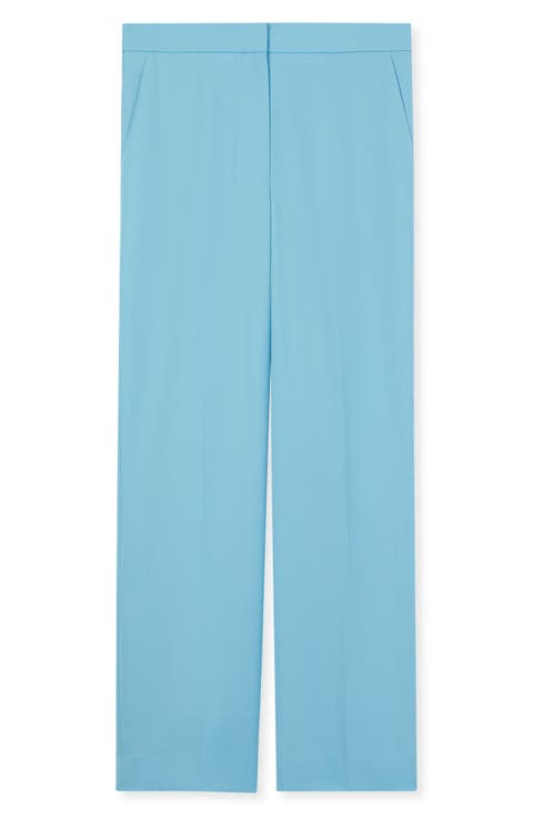 Wool Twill Straight Leg Pants