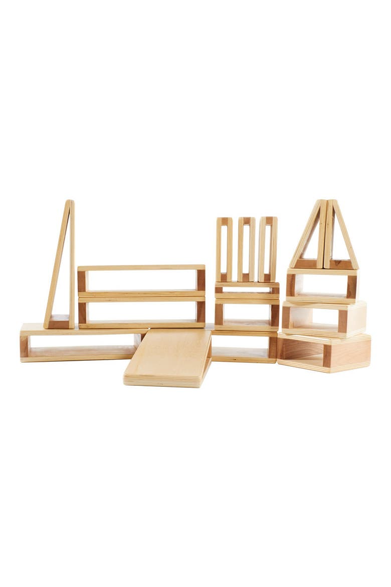 Mini Hollow Blocks in Different Shapes - 24 Pieces, Main, color, Multicolor