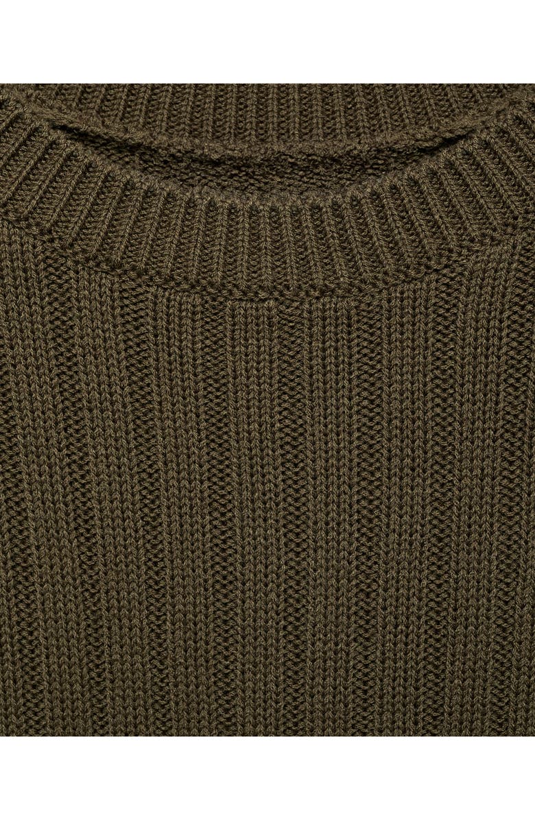 MANGO Convertible Cold Shoulder Rib Sweater, Alternate, color,