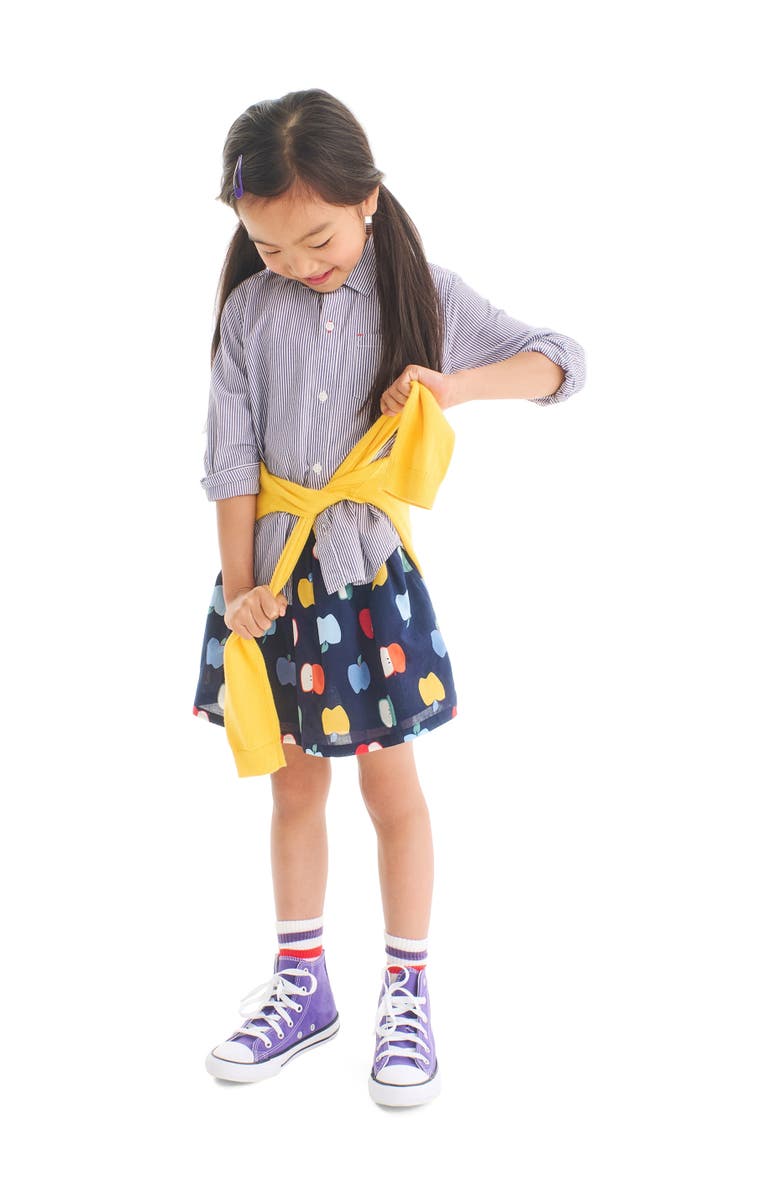 Primary Kids Pull-On Pocket Skirt In Rainbow Apples, Alternate, color,
