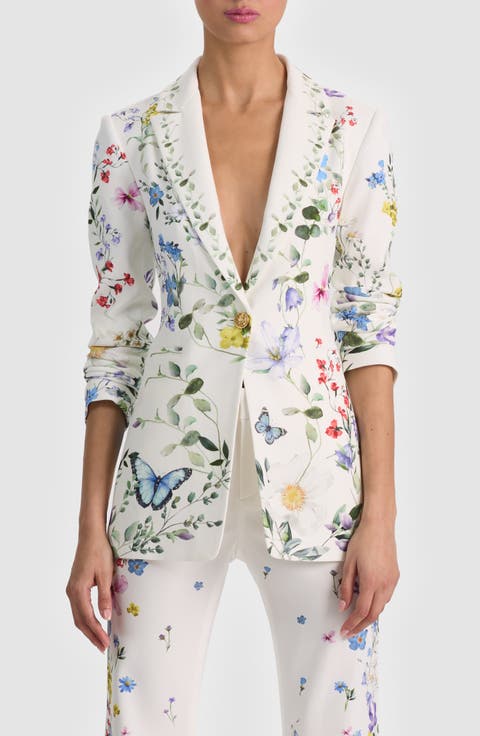 Breann Floral Print Blazer