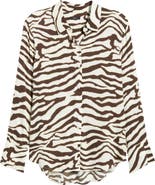 Rails Saige Zebra Stripe Button-Up Shirt