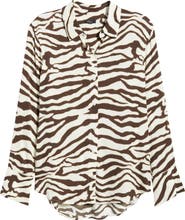 Rails Saige Zebra Stripe Button-Up Shirt