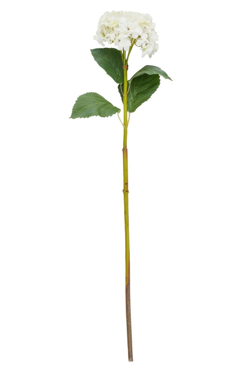 SONOMA SAGE HOME Set of Eight White Hydrangea Artificial Flowers, Alternate, color, White