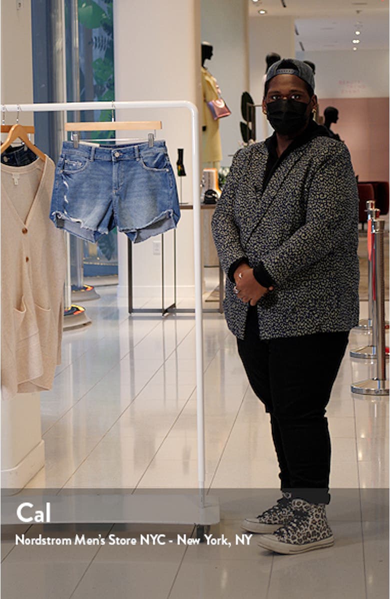 Karlie Cutoff Denim Boyfriend Shorts, sales video thumbnail