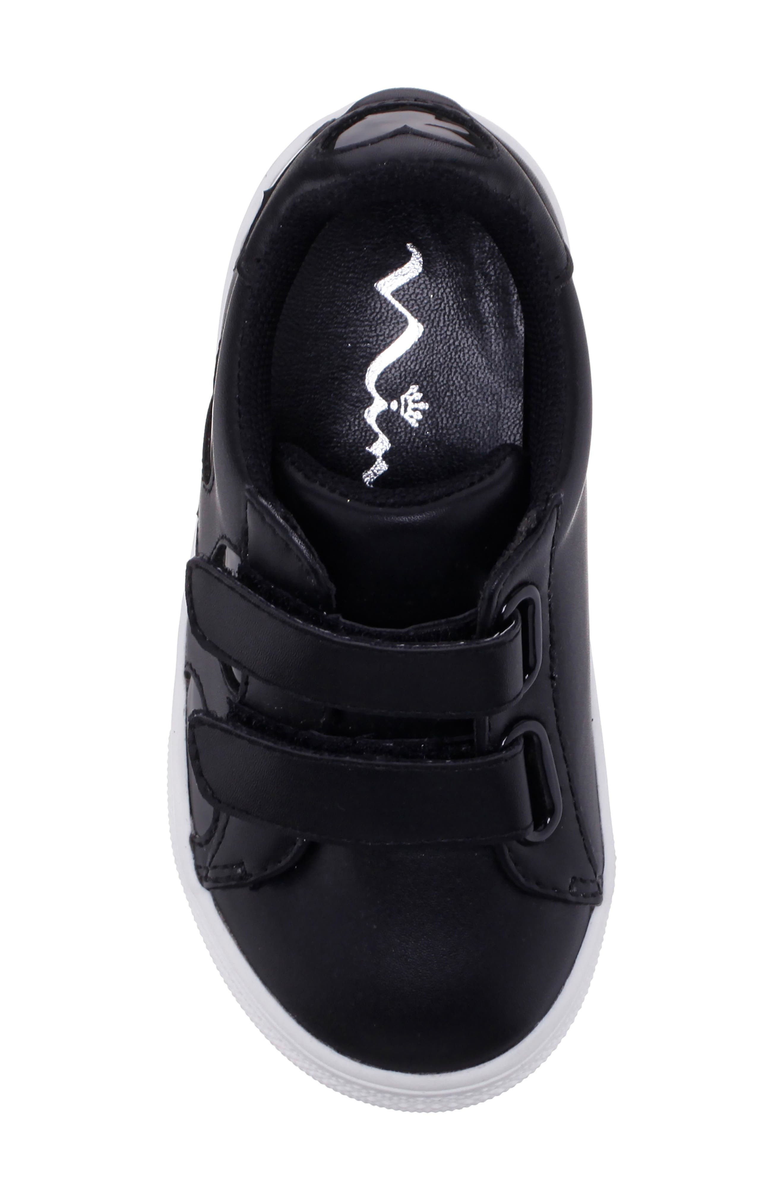 Nina Kids Esti Sneaker, Alternate, color, Black Smooth/ Glitter