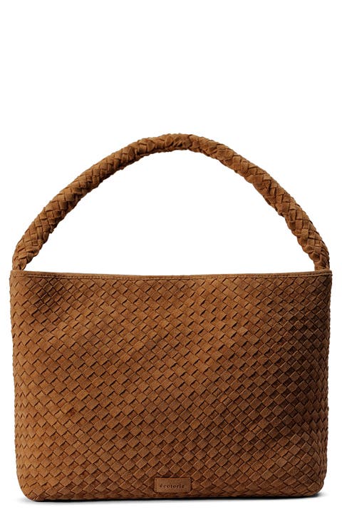 San Antonio Woven Leather Hobo Bag