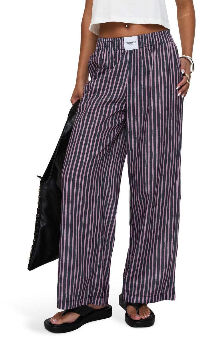Princess Polly Beach House Stripe Boxer Pants, Main, color,
