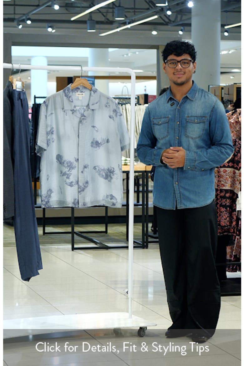 Floral Print Short Sleeve Button-Up Shirt video