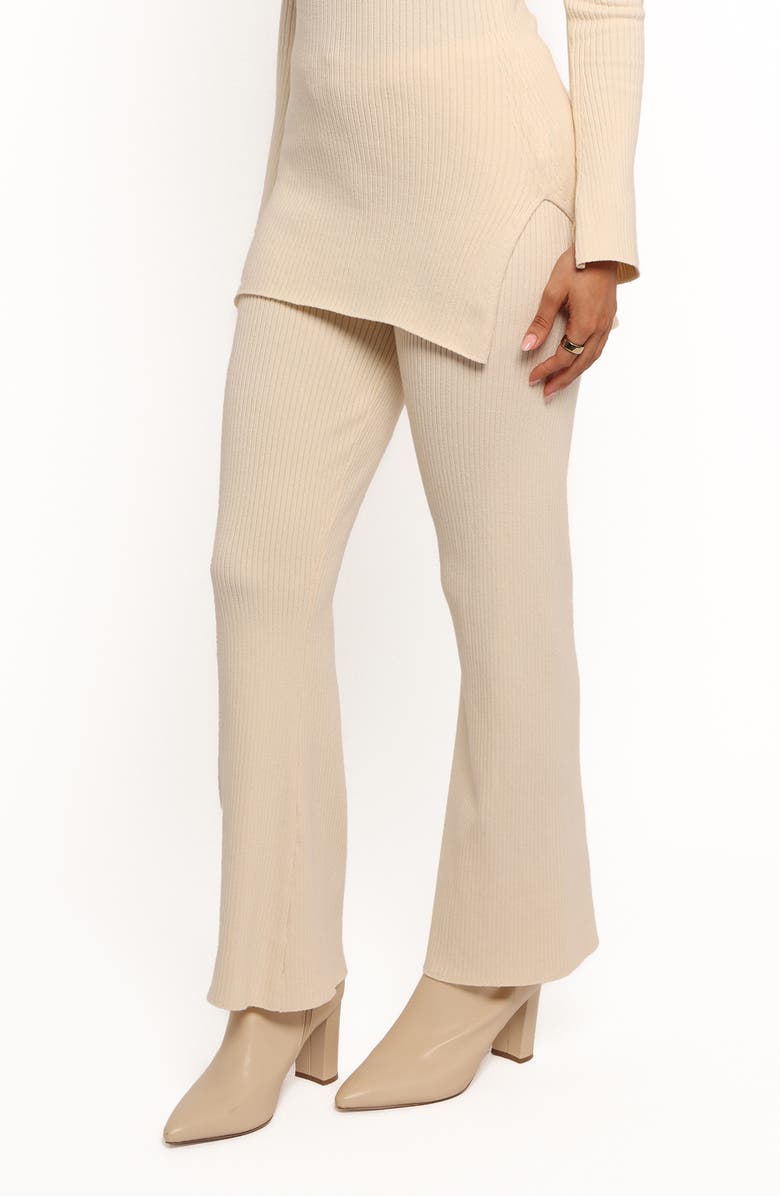 Petal & Pup Beeba Rib Cotton Drawstring Pants, Alternate, color, Cream