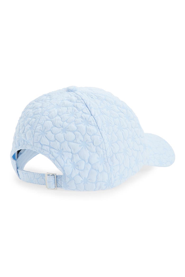Floral Crepe Baseball Cap, Alternate, color, LIGHT BLUE