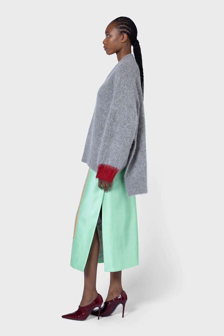 Tehla V-Neck Knitted Sweater, Alternate, color, Light Grey