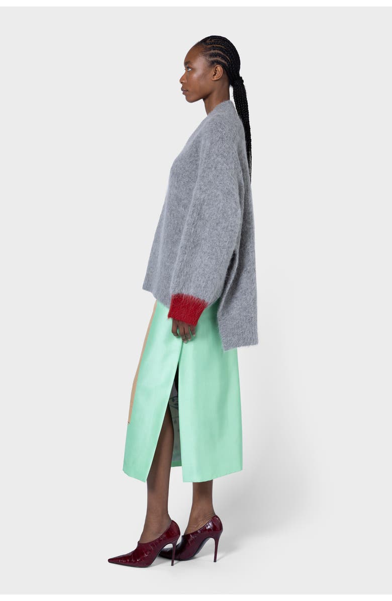 Roksanda Tehla V-Neck Knitted Sweater, Alternate, color, Light Grey