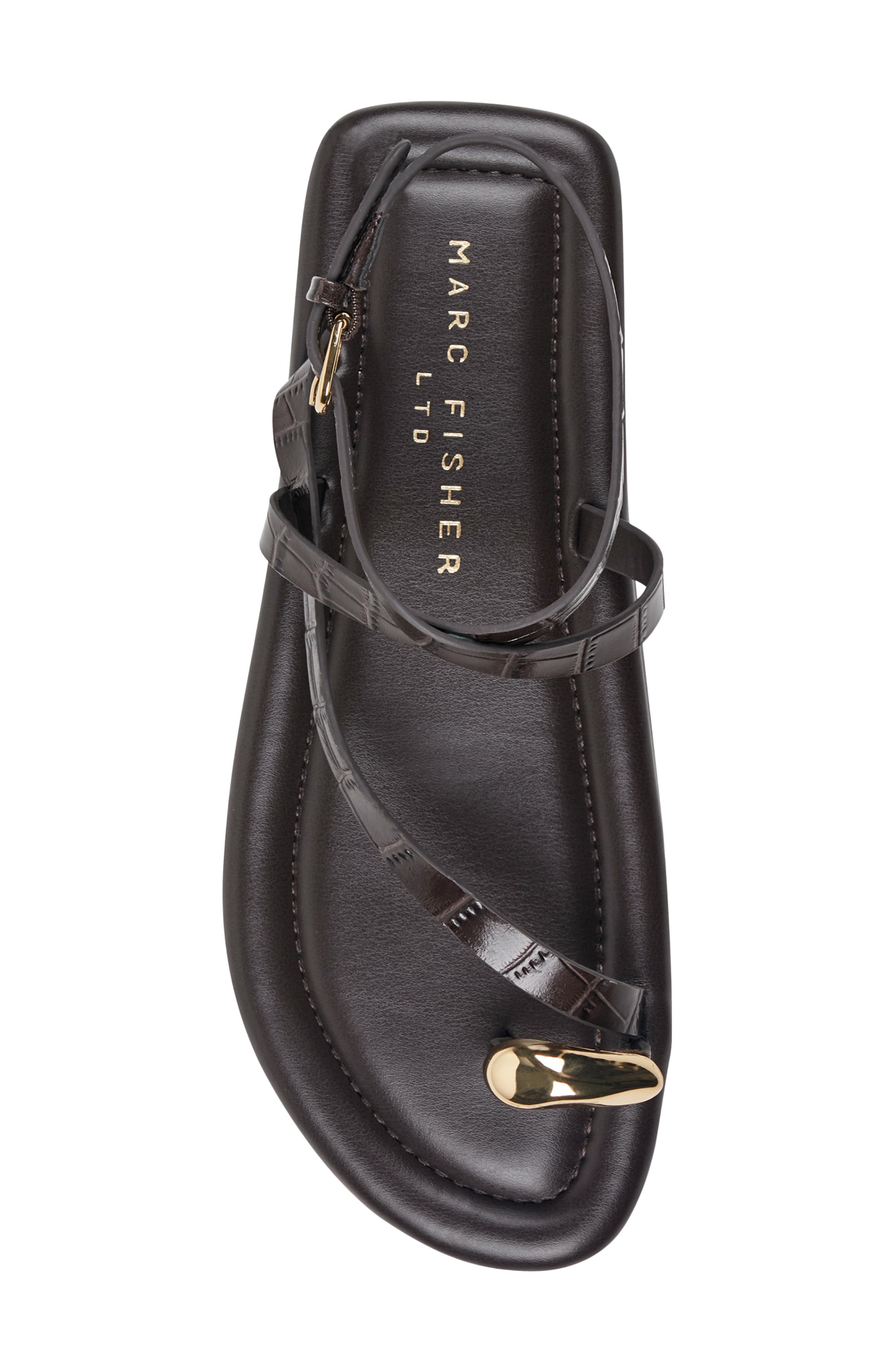 Gynnie Strappy Sandal, Alternate, color, DARK BROWN