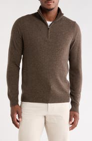 Nordstrom Cashmere Quarter Zip Sweater