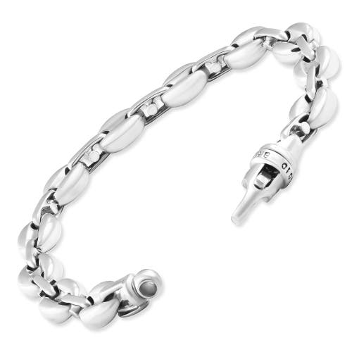 Bliss Diamond Designed 47 Gram Solid Silver Bracelet 8.5" In Silver
