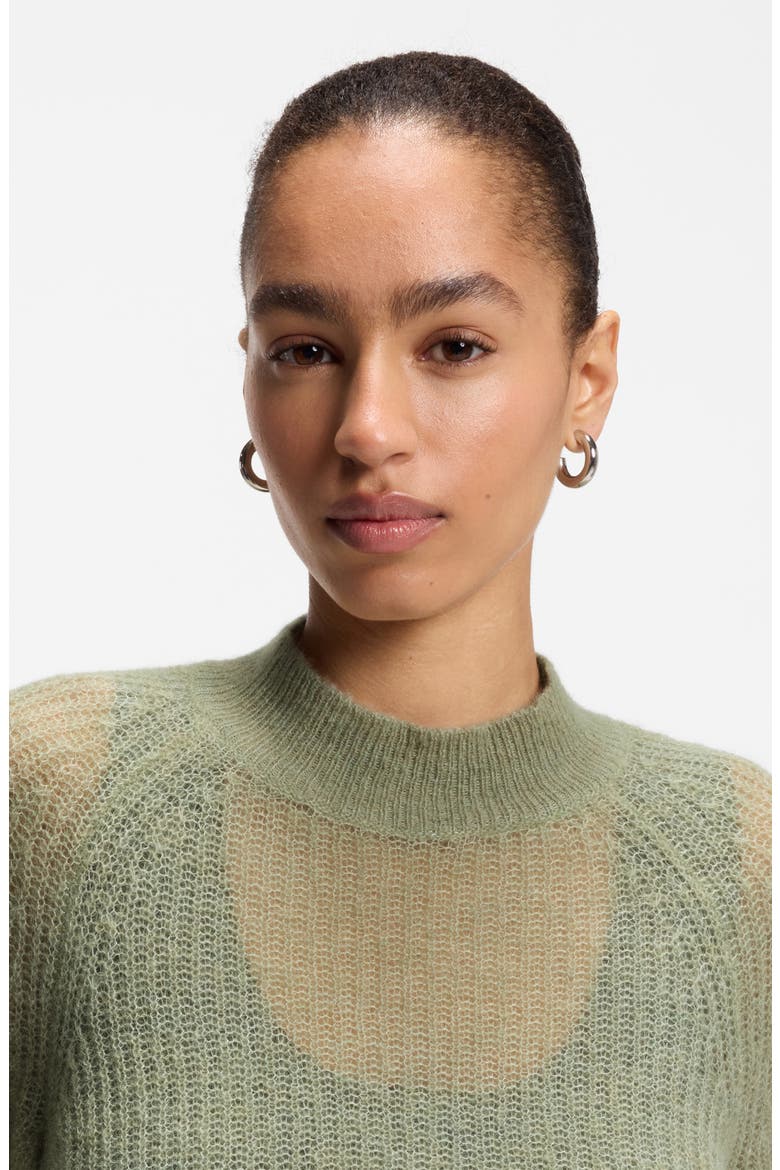Mock Neck Alpaca Blend Top, Alternate, color, DESERT SAGE