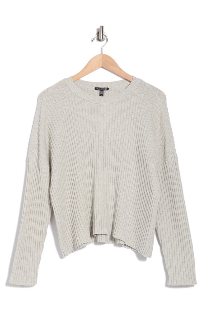 Eileen Fisher Organic Cotton Blend Rib Sweater, Alternate, color,