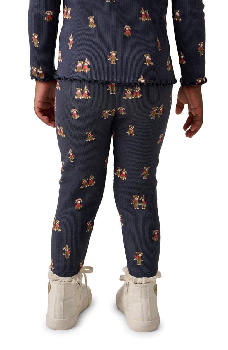 NEXT Kids' Stretch Cotton Rib Jersey Leggings, Alternate, color, Blue