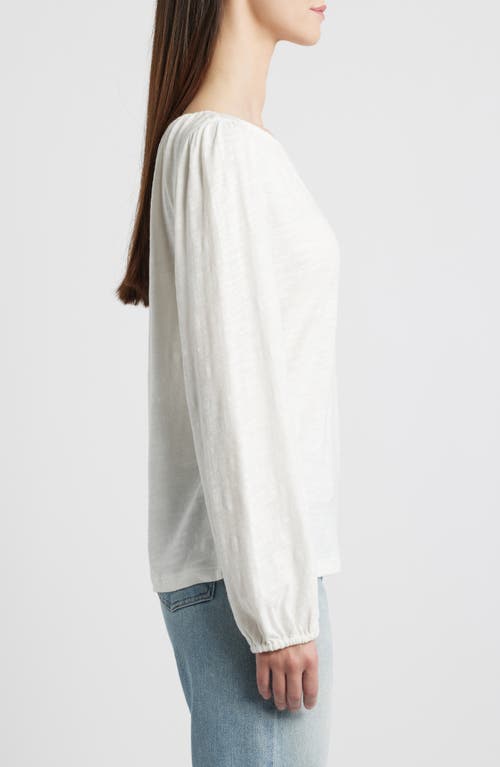 Caslonr Caslon(r) Gathered Neck Top In Ivory Cloud