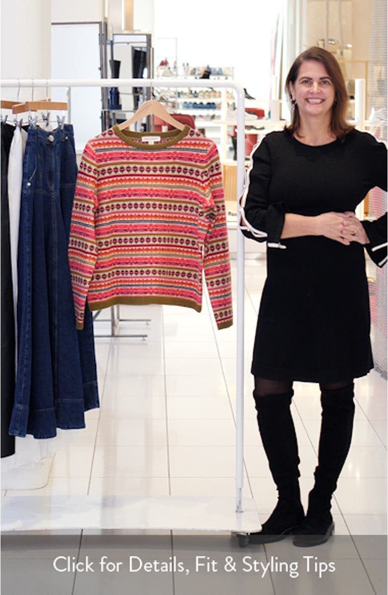 Percella Cove Fair Isle Merino Wool Blend Sweater, sales video thumbnail