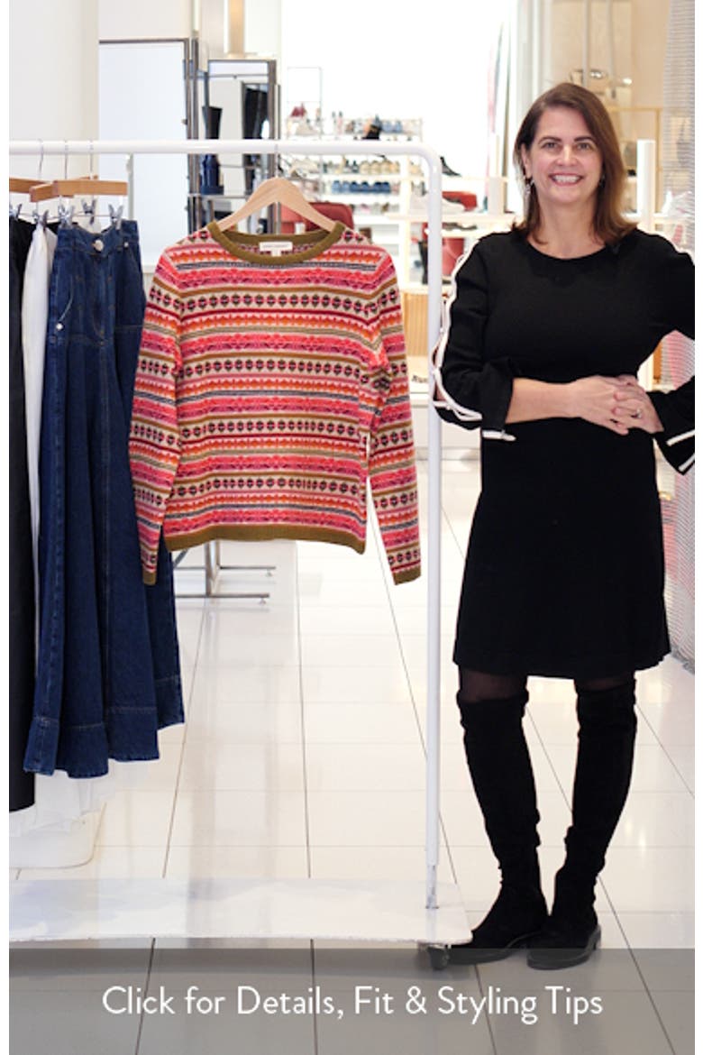 Percella Cove Fair Isle Merino Wool Blend Sweater video