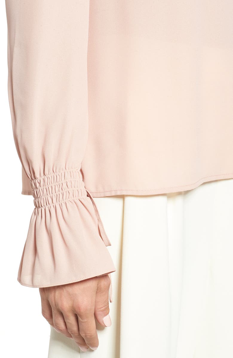 Vince Camuto Smocked Neck Blouse, Alternate, color, 