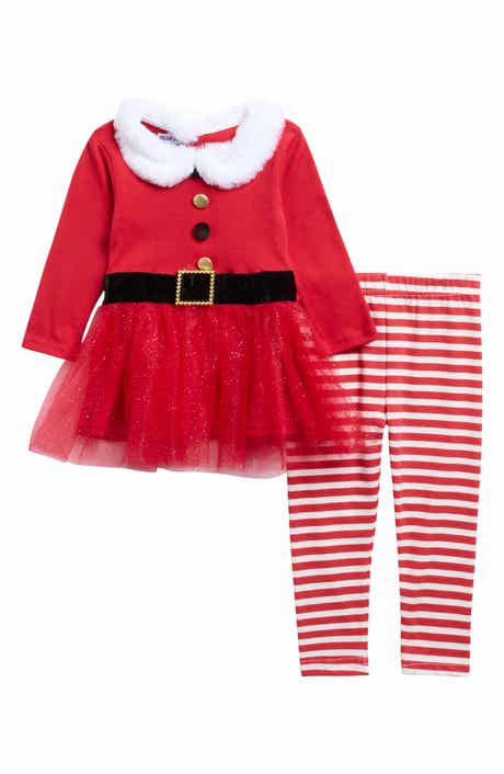 BLUEBERRY Kids' Christmas Tutu Dress & Leggings Set