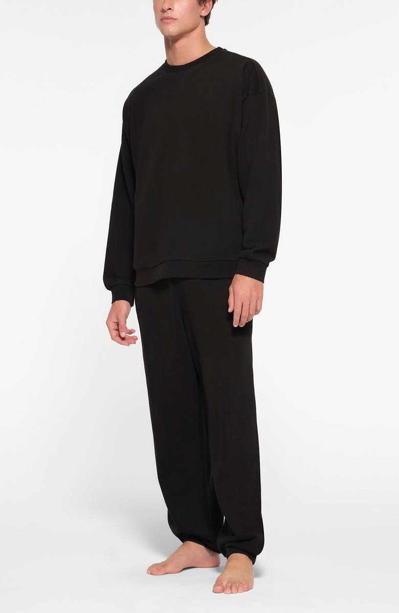 SKIMS Oversize Cotton Crewneck Sweatshirt, Alternate, color,