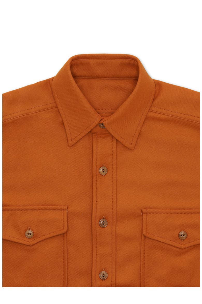 CPO Flannel Wool Overshirt, Alternate, color, ORANGE