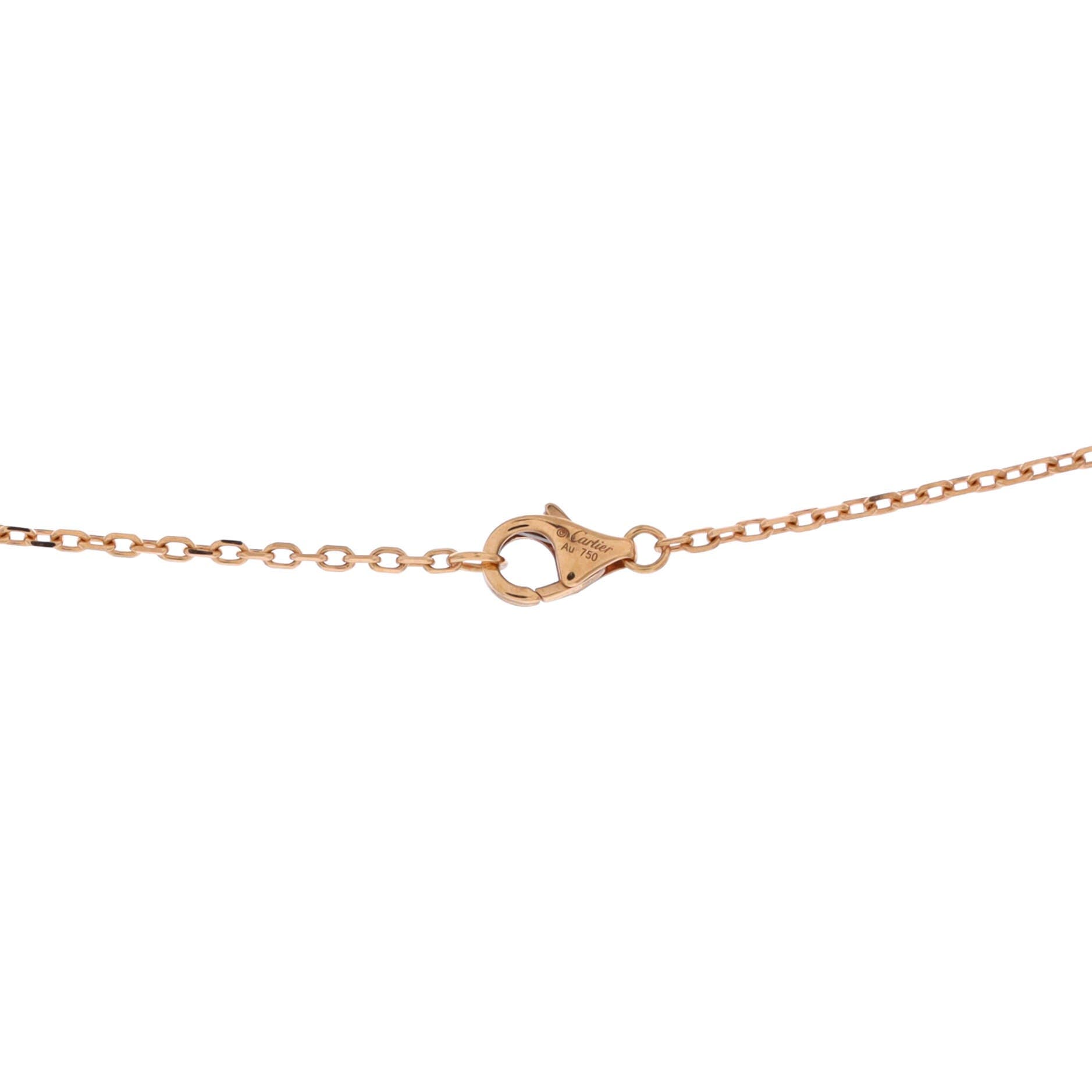 Love Interlocking Pave Necklace 18K Rose Gold and Diamonds, Alternate, color, Metallic Gold