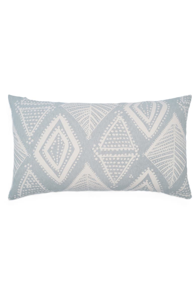 Naki & Ssam Artisan mirage intricate Arabesque pattern lumbar pillow cover, Main, color, Bit Of Blue