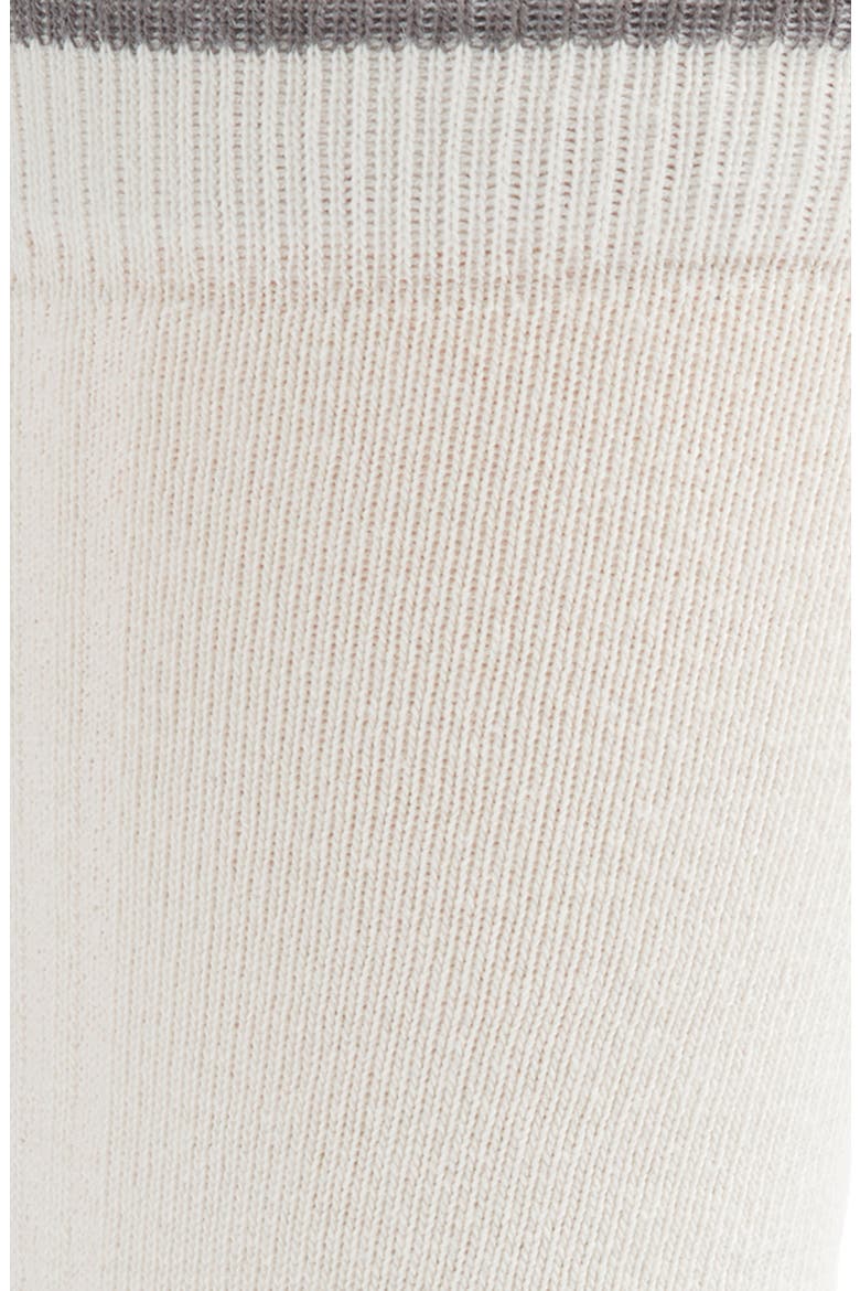 Stripe Cotton Blend Crew Socks, Alternate, color, GREY JET