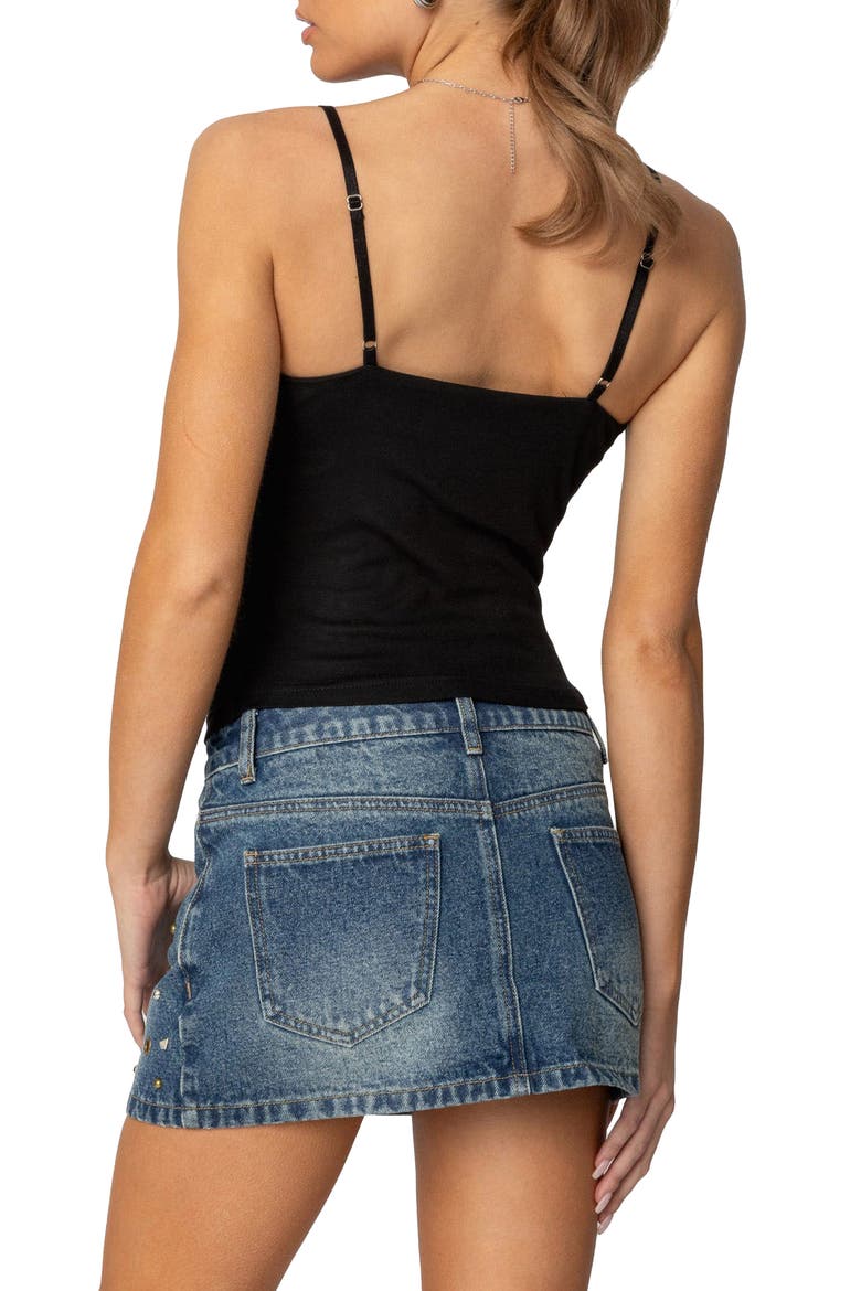 Layered Cutout Camisole, Alternate, color, BLACK