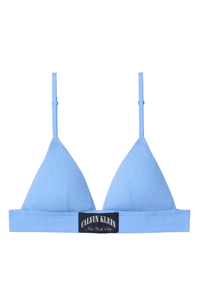 Calvin Klein Heritage Classic Lightly Lined Triangle Bra, Alternate, color, Blue Descent