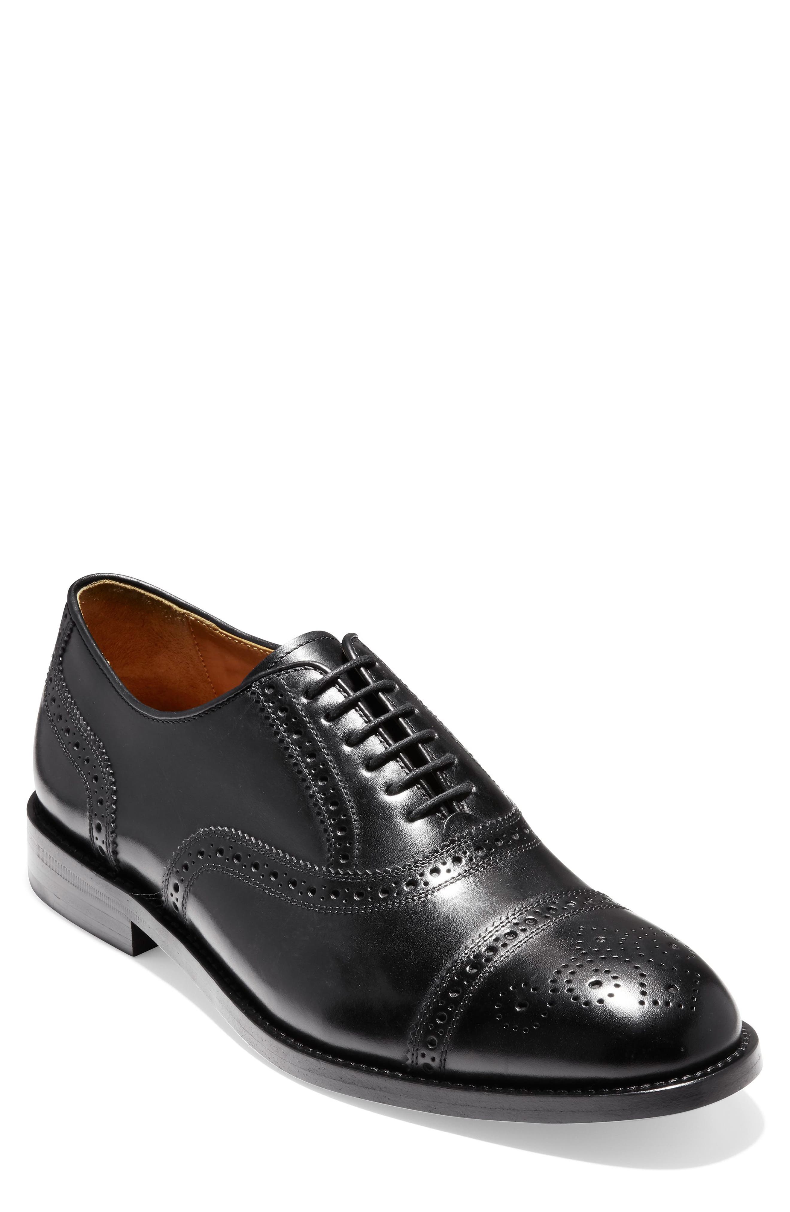 American Classics Kneeland Cap Toe Oxford, Main, color, BLACK LEATHER
