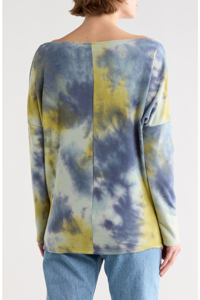 Tie Dye Boat Neck Sweater, Alternate, color, BLUE SPLASH
