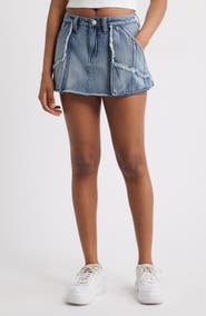 PTCL Studded Frayed Cargo Miniskort