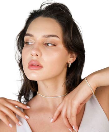 Tennis Bracelet with 1/8 CT  Cubic Zirconia