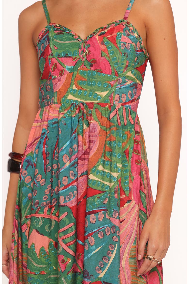 Eleonora Fit & Flare Midi Dress, Alternate, color, CALYPSO CORAL