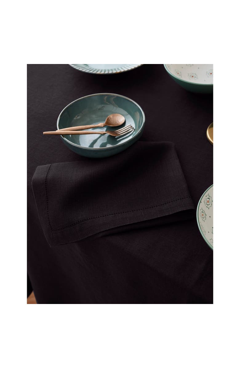 Solino Home Linen Tablecloth - Sonoma, Alternate, color, Black