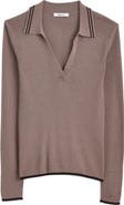 Madewell Johnny Collar Merino Wool & Silk Sweater